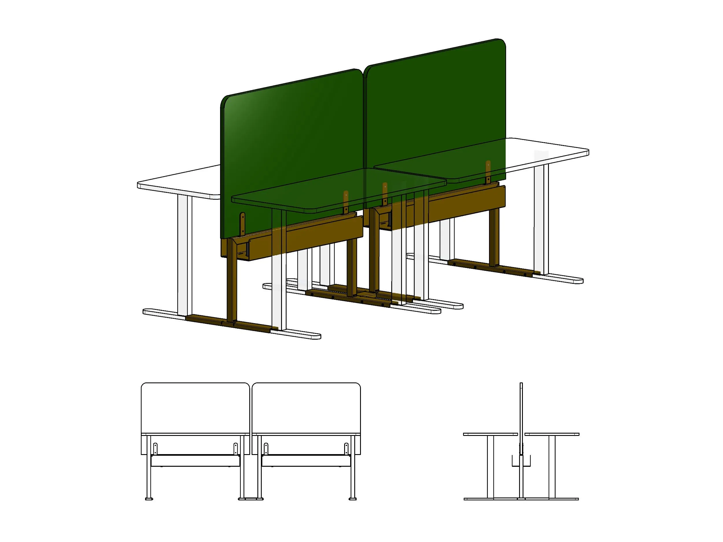 CAD design example for custom furniture component