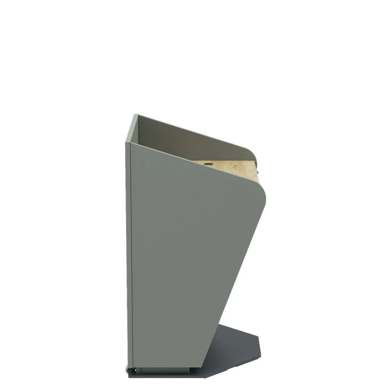 H.A.L. height adjustable lectern designed with DDA compliance in mind for mobile presentations